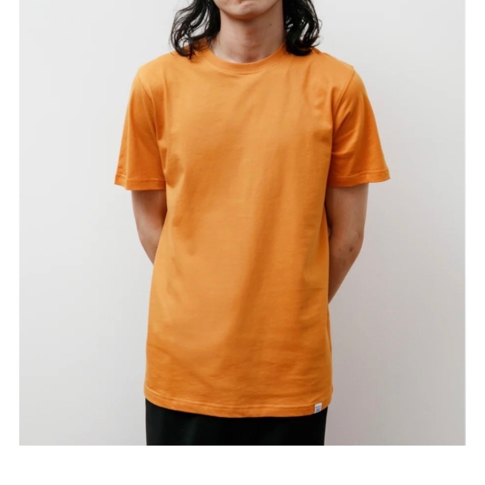 Norse Projects Niels Standard SS Orange T Shirt Medium 100% Cotton